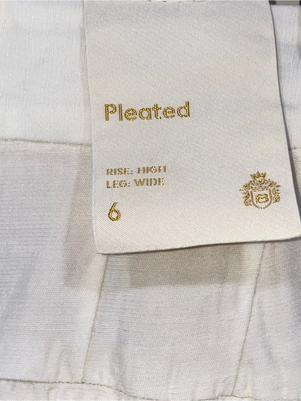Aritzia Babaton Pleated Linen Pant White Wide Leg High Waisted Trouser SP23
